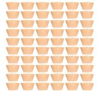 HOODANCOS 1000 Mini Moldes Redondos de Papel para Hornear, Desechables y Fáciles de Despegar, Color Khaki Natural para Cupcakes y Dulces en Shower y Bodas