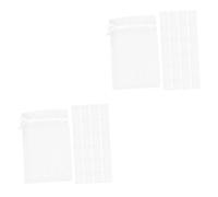 HOODANCOS 100piezas Bolsitas De Organza Transparentes para Dulces y Bolsa De Cuerda Bodas y Color Blanco
