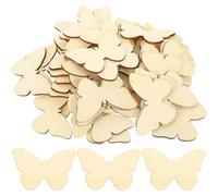 HOODANCOS 100piezas Mariposas de Madera sin Pintar para Manualidades DIY Formas de Madera Naturales para Arte y Decoración para Actividades Parentales Creativas