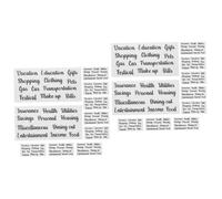 HOODANCOS 10juegos Etiquetas Autoadhesivas De Presupuesto Portátiles De Stickers Multi-funcionales Para Organización Financiera El Hogar Material Para Gestión De Dinero