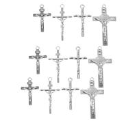 HOODANCOS 12 Piezas Crucifijos de Aleación con Esmalte Colgantes para Manualidades de Joyería Accesorios para Pulseras y Collares Expresión de Fe Cristiana Versátil