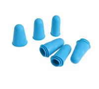 HOODANCOS 12 piezas Protectores de Dedos de Silicona Azul Fundas Flexibles y Transpirables para Uñas Cuidado y Protección Yemas Mediano para Uso Diario Pintura Reparación y Arte de Uñas