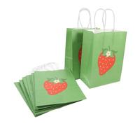 HOODANCOS 12 Uds. Bolsa De Fresas, Decoración De Pasteles Y Postres, Bolsa De De Papel, De Mano para Fruta, Fresa, Fiesta Temática, Decoración De Cumpleaños Dulce
