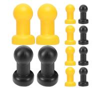 HOODANCOS 12piezas Tapas Protectoras Esféricas para Postes de Trampolín Accesorios de Reemplazo para Seguridad Instalación Sencilla Prolonga Vida Útil Amarillo y Negro
