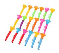 HOODANCOS 18 Piezas Trompetas Mini de Plástico para Instrumentos Musicales Coloridos y Accesorios para Fiestas y Desarrollo Musical Infantil Color Aleatorio Color Aleatorio