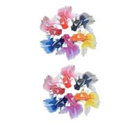 HOODANCOS 2 Juegos de Parches Bordados Pasta de Tela para Bordar Lentejuelas Color Vino Tinto Naranja Oscuro para Decoración de Ropa Reparación 6 Piezas