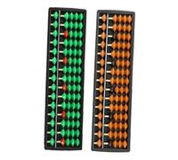 HOODANCOS 2 Piezas Ábaco Tradicional Portátil para Herramienta Educativa de Aritmética con Cuentas Marrón y Verde Ayuda Didáctica para Matemáticas y Coordinación Manual