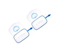 HOODANCOS 2 Piezas Caja Portatil para Toallitas Húmedas de Niña Sello Conserva la Humedad Diseño Compacto para Exteriores con Correa para Colgar Cochecito o Bolso de Blanco y Azul