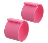 HOODANCOS 2 Piezas Clip para Lienzo Artesanal 2 Unidades Pequeño Rosa, Soporte Estabilizador de Plástico para Rollos de Tela y Pergaminos, Abrazadera Portátil para Organización en