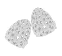 HOODANCOS 2 Piezas Escondite para Peces y Camarones con Ventosa Cueva Acuario Simulación Coral Roca Decorativa Multiagujero para Peceras Refugio Cría y Escondite para Tanques Pequeños