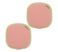 HOODANCOS 2 Piezas Estuche para Retenedores Invisibles 2 Piezas, Caja Portátil para Alineadores Color Verde Rosa, Plástico Duradero con Cierre Magnético y Espejo, Adecuado para Cuidado Bucal