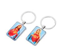 HOODANCOS 2 piezas Llavero Mini Álbum Foto con Marco Resistente y Compacto Rojo y Naranja para Llaves Estilo Religioso y Accesorio Ligero para Alumnos para Uso Diario y Regalos Inspiradores
