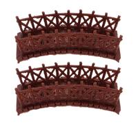 HOODANCOS 2 Piezas Mini Puente Curvado para Microescena De Plástico Resistente, Modelo Diminuto para Bonsái y Decoración De Jardín, 54x22x20 Mm, Adecuado para Paisajismo y Adornos Caseros