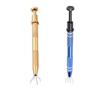 HOODANCOS 2 Piezas Pinza de 4 Puntas de Acero Inoxidable, Capturador de Componentes y Herramienta de 4 Garras para Recoger Gemas y Gemas, Manualidades y Joyería
