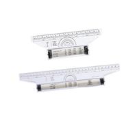 HOODANCOS 2 Piezas Regla Rodante Paralela de Plástico Herramienta de Dibujo Precisa para Estudiantes y Diseñadores Medición de Ángulos Círculos y Líneas Paralelas Ligera y Portátil para