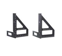 HOODANCOS 2 Piezas Regla Triangular Herramienta Precisa de Aleación de Escalas y Métrica para Carpinteros y para para Muebles y Renovación del Hogar