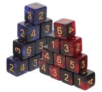 HOODANCOS 20 Dados Acrílicos para Juegos de Mesa de Tamaño Estándar D6, Dados de Aula Versátiles en Forma de Cubo para Enseñar Conceptos Matemáticos Color Aleatorio