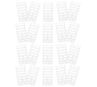 HOODANCOS 20 Hojas Etiquetas Adhesivas Impermeables y Reutilizables para Suministros Escolares y Despensa, Papel Plata Rectangular, Escritura Fácil y Evita el Amarillamiento, Adecuado para