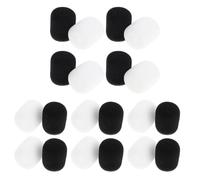 HOODANCOS 20 Piezas Unidades Fundas Protectoras para Micrófono de Esponja Cubiertas Antiviento Suaves y Absorbentes para Micrófono de Diadema Reducción de Ruido para Entrevistas Actuaciones