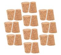 HOODANCOS 20 Tapones de Corcho de Madera Blanda para Botellas de Deseos, Tapón Cónico de 15 Mm para Manualidades, Corchos para Botellas de Licor y Cerveza, Pack de 20 Unidades para