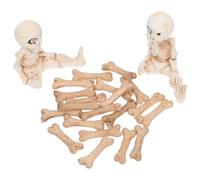HOODANCOS 22 Figuras Esqueletos Diminutos para Decoración de Halloween Mini Calaveras y Huesos Realistas de Resina Accesorios para Manualidades y Casas Embrujadas Decoración Interior y
