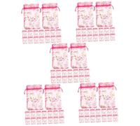 HOODANCOS 250piezas Bolsitas De Organza Diseño De Flor para Joyería Dulces y Fiestas Bolsas De Elegantes y Prácticas