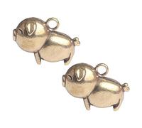 HOODANCOS 2piezas Llaveros Retro De Cerdo De Adornos Colgantes De Cerdo Para Decoración De Claves Accesorios Para Manualidades y