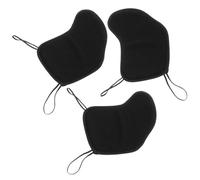 HOODANCOS 3 Almohadillas Negras para Mentonera y Soporte de Hombro de Violín 4/4 y 3/4 Cojín Ergonómico de Algodón Suave Accesorio para Instrumentos Musicales Protección contra