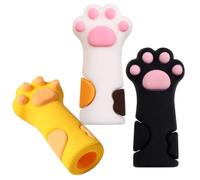HOODANCOS 3 funda protectora de silicona para pinzas de cutículas con diseño de garra de gato, cubierta anticaída para manicura Color Aleatorio