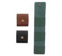 HOODANCOS 3 Piezas Funda para Púas de Guitarra de Cuero PU Organizador Enrollable y Plegable con Compartimentos Bolsa Protectora para Púas Portátil y Resistente para Guitarristas