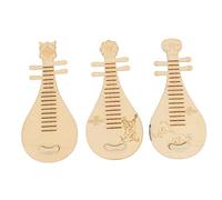 HOODANCOS 3 piezas Instrumentos Musicales de Madera para Lute Chino DIY para Pintar Juguete Creativo de Infantil para Actividades Familia y Fiestas