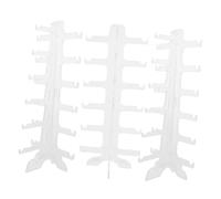 HOODANCOS 3 Piezas Soporte para Gafas Transparente con Ranuras Expositor Ajustable para Gafas de Sol Ópticas y Monturas Organizador Multifuncional para Hogar y Tienda