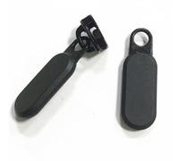 HOODANCOS 32 Piezas de Cabezales de Cremallera Negros para Bolsas de Silicona Material de Aleación de Zinc y Pvc, Compatibles Mayoría de Railes para Ropa y Textiles del Hogar