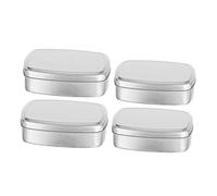 HOODANCOS 4 Cajas de Aluminio para Guardar Jabón Latas de Jabón Cuadradas a Prueba de Fugas Estuches Sencillos para Guardar Joyas Organizador Versátil para El Hogar
