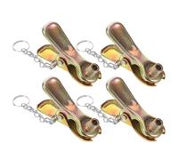 HOODANCOS 4 Clips Adaptadores de Válvula para Bomba de Bicicleta Abrazadera de Hierro Resistente Compatible Válvulas Americanas y Británicas Boquilla Convertidor Portátil para Inflador