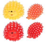 HOODANCOS 4 Juguetes Interactivos para Gatos y Perros Erizo de Vinilo Resistente a Mordeduras Sonido Juguete para Masticar y Aliviar Estrés en Mascotas Color Aleatorio Color Aleatorio