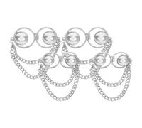 HOODANCOS 4 piezas Botón para Pantalones Vaqueros Clip de Zinc Duradero para Cintura Reutilizable para Coser Compatible con Jeans Pantalones y Vestidos