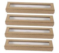 HOODANCOS 4 Piezas Caja de Almacenamiento para Bolígrafo con Ventana Transparente Estuche para y Organización de Material de Escritura para Escolar y Empresarial