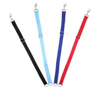 HOODANCOS 4 Piezas de Correas Ajustables para Cubos de Caballo, Nylon Resistente, Colores Negro Rojo Azul Claro, Cuerdas para Colgar Baldes de Agua y Heno en Establos, Uso Exterior Agrícola