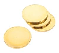 HOODANCOS 4 Piezas de Monedas Conmemorativas Doradas Bordes Roscados 4,4 Cm para Grabado Láser y Manualidades, Cospeles Redondos para Joyería, Monedas Artesanales DIY para Eventos y
