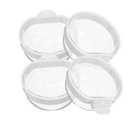 HOODANCOS 4 Piezas Tazones Colgantes para Jaula de Pájaros Cuencos Transparentes Anti-derrame para Alimentación y Bebida de Loros Periquitos Cockatiel y Pequeños Animales Reutilizable