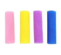 HOODANCOS 4 Piezas Toallas Exfoliantes de Nylon para Baño y Sauna Paños Elásticos para Limpieza Corporal Esponjas Coloridas para Eliminar Piel Muerta Cuidado Piel Ducha Diaria
