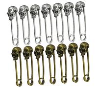 HOODANCOS 40piezas Alfileres Decorativos De Calavera De Broches De Seguridad Para Manualidades y Ropa Accesorios Resistentes y Prácticos Acabado Antiguo