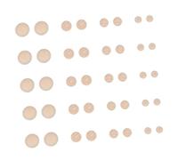 HOODANCOS 40piezas Bolas Semicirculares De Madera Sin Terminar Cuentas De Madera Para Bricolaje Hemisferios Infantiles De