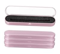 HOODANCOS 4piezas Estuche para Lápices de Metal Rectangular con Forro para Bolígrafos Unidades Protector para Lápices para Escritorio y Obsequio