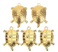 HOODANCOS 5 Colgantes de Tortuga de Latón Vintage, Llavero Colgante Artesanal para Mochila y Bolso, Amuletos de Joyería Diy, Accesorios de Manualidades, Decoración de Tortugas, Pack de 5