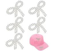 HOODANCOS 5 Piezas Apliques de Lazo con Strass Brillantes Parches Termoadhesivos para Ropa Sombreros Bolsos y Accesorios Parches Decorativos Resistentes para Reparación y Decoración