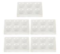 HOODANCOS 5 piezas Placa de Reacción Cerámica de Porcelana Orificios para Laboratorio Química Pruebas Experimentos Duradera y Compacta