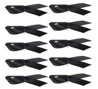 HOODANCOS 50 Unidades Cinta del Día del Recuerdo Negra, Prendedores de Cinta Funeraria de Satén Suave con Pin Seguro, Lazos de Luto para Servicios Conmemorativos y Fúnebres