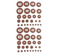 HOODANCOS 56 Piezas Almohadillas para Saxofón de Repuesto de Fieltro PU para Llave Parches para Boquilla Accesorios de Reparación para Instrumentos Musicales Color Marrón